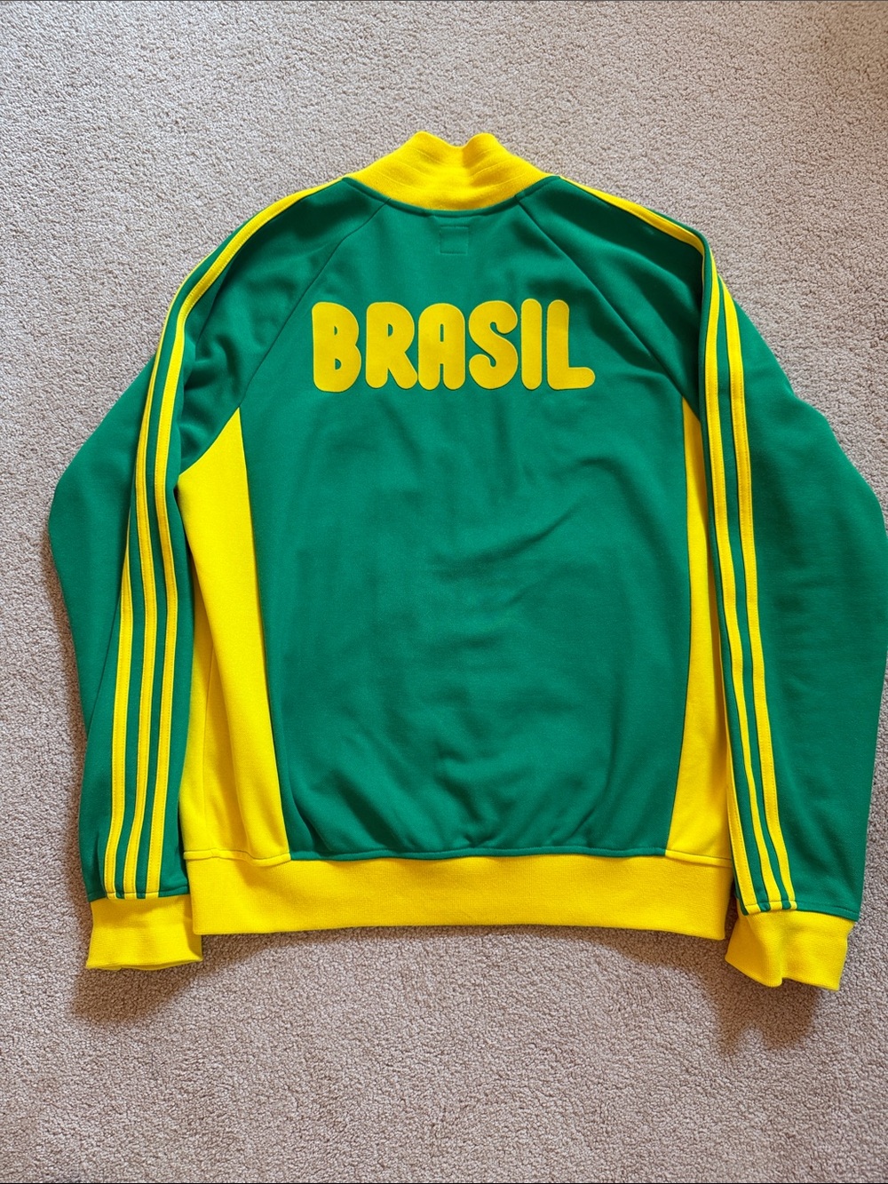 Adidas Green and Yellow Brazil Soccer Track Jacket - Picture 4 of 4
